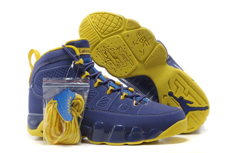 New Arrival Air Jordan IX (9) Calvin Bailey Deep Royal University Gold White